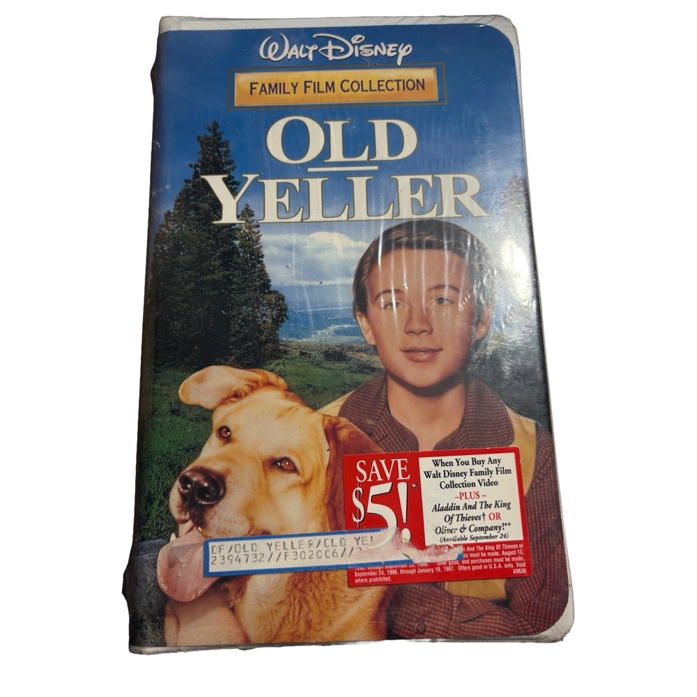Disney's Old‎ Yeller (VHS, 1996) Brand New Unopened Family Film Collection
